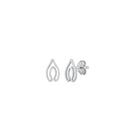 Silver Stud Earrings - Horseshoe