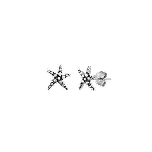 Silver Stud Earrings - Starfish