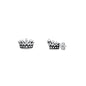 Silver Stud Earrings - Crown
