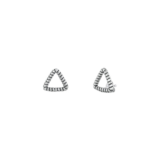 Silver Stud Earrings - Triangle