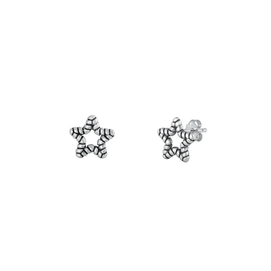 Silver Stud Earrings - Star