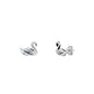 Silver Stud Earrings - Swan