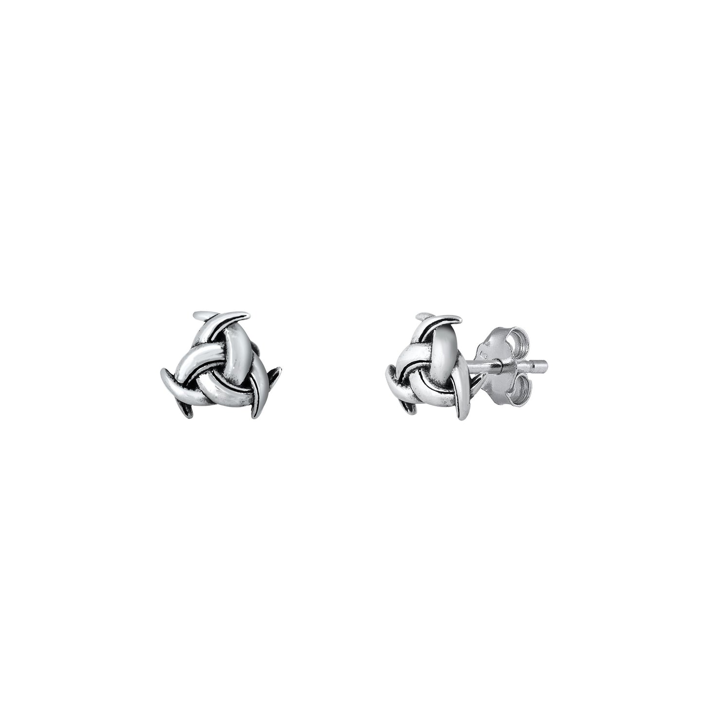 Silver Stud Earrings - Celtic Knot
