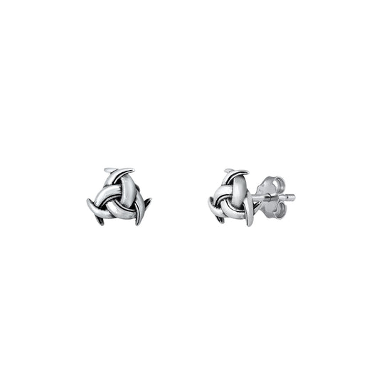 Silver Stud Earrings - Celtic Knot
