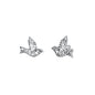 Silver Stud Earrings - Filigree Sparrow