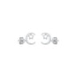 Silver Stud Earrings - Moon & Star