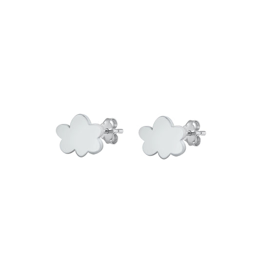 Silver Stud Earrings - Cloud