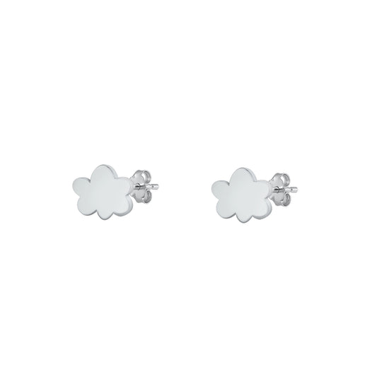 Silver Stud Earrings - Cloud