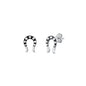 Silver Stud Earrings - Horseshoe