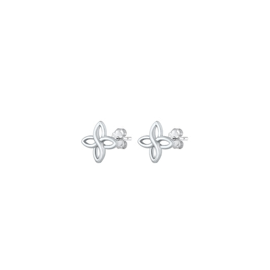 Silver Stud Earrings - Celtic Symbol