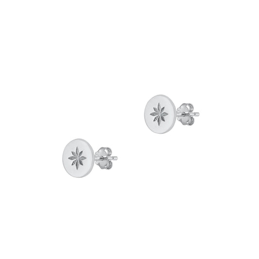 Silver Stud Earrings - Star