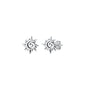 Silver Stud Earrings - Sun