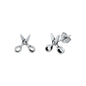 Silver Stud Earrings - Scissors