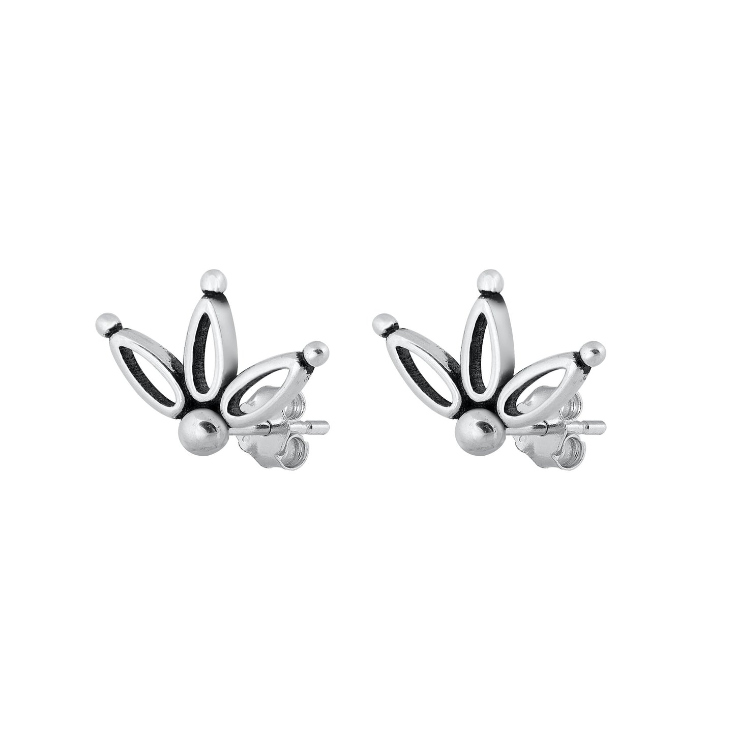 Silver Stud Earrings - Bali