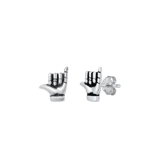 Silver Stud Earrings - Shaka