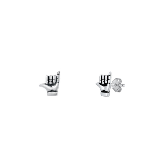 Silver Stud Earrings - Shaka