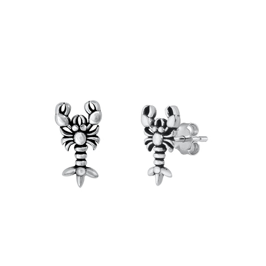 Silver Stud Earrings - Lobster