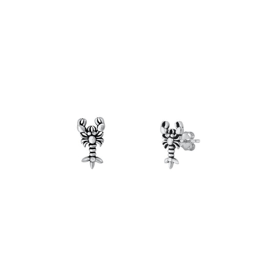 Silver Stud Earrings - Lobster
