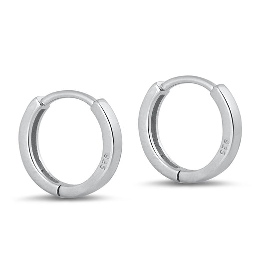 Silver Huggie Earrings