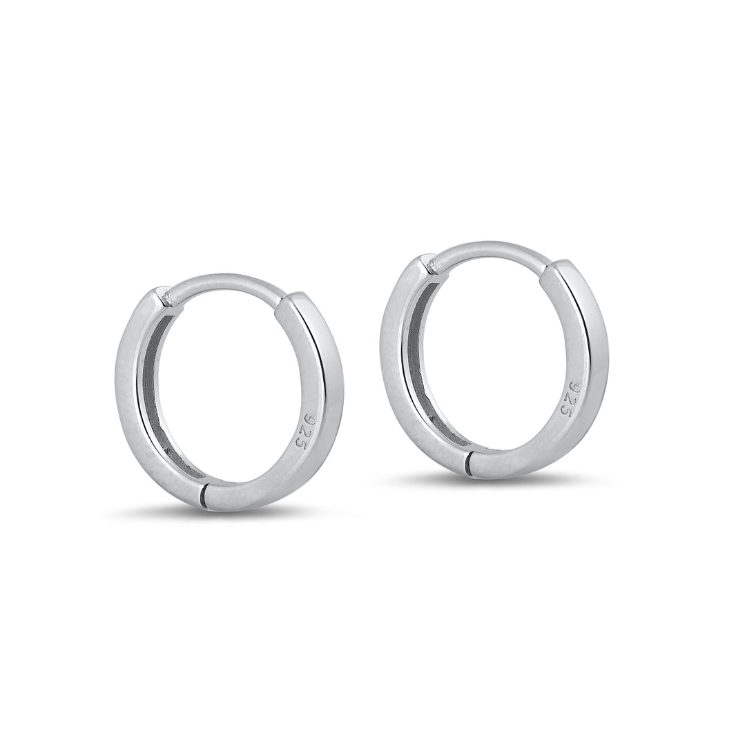 Silver Huggie Earrings
