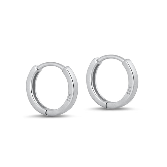 Silver Huggie Earrings