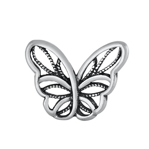 Silver Stud Earrings - Butterfly