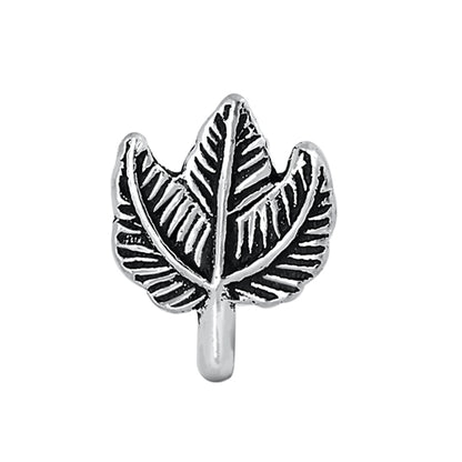 Silver Stud Earrings - Leaves