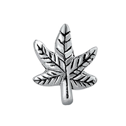 Silver Stud Earrings - Leaves