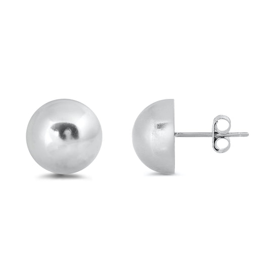 Silver Half Ball Stud