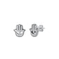 Silver Stud Earrings - Hamsa