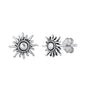 Silver Stud Earrings - Sun