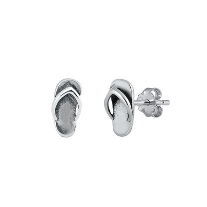 Silver Stud Earrings - Sandals