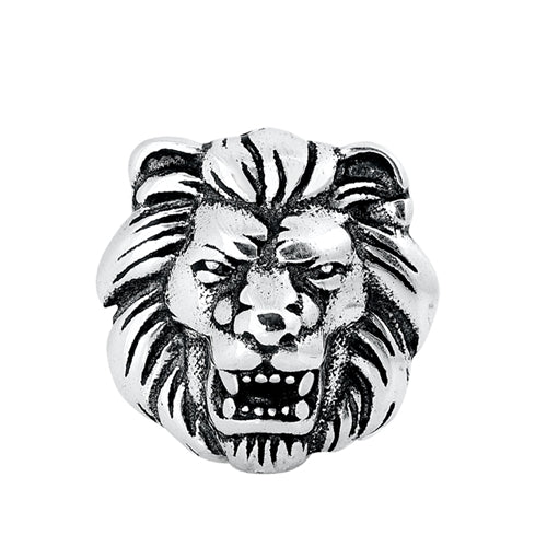 Silver Stud Earrings - Lion Head