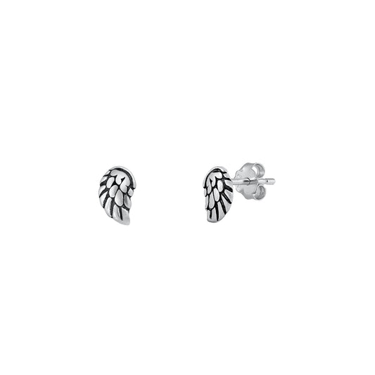 Silver Stud Earrings - Wings