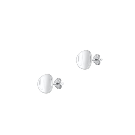 Silver Stud Earrings - Round