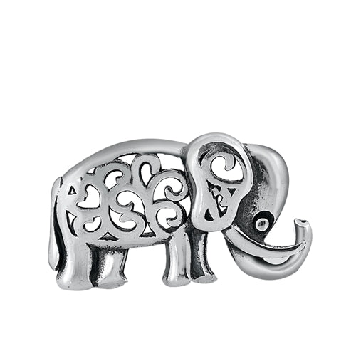 Silver Stud Earrings - Elephant