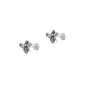 Silver Stud Earrings - Bee