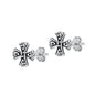 Silver Stud Earrings - Celtic Cross