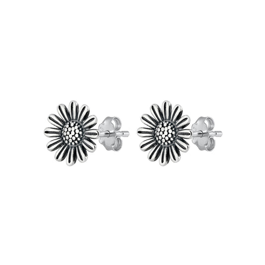 Silver Stud Earrings - Daisy