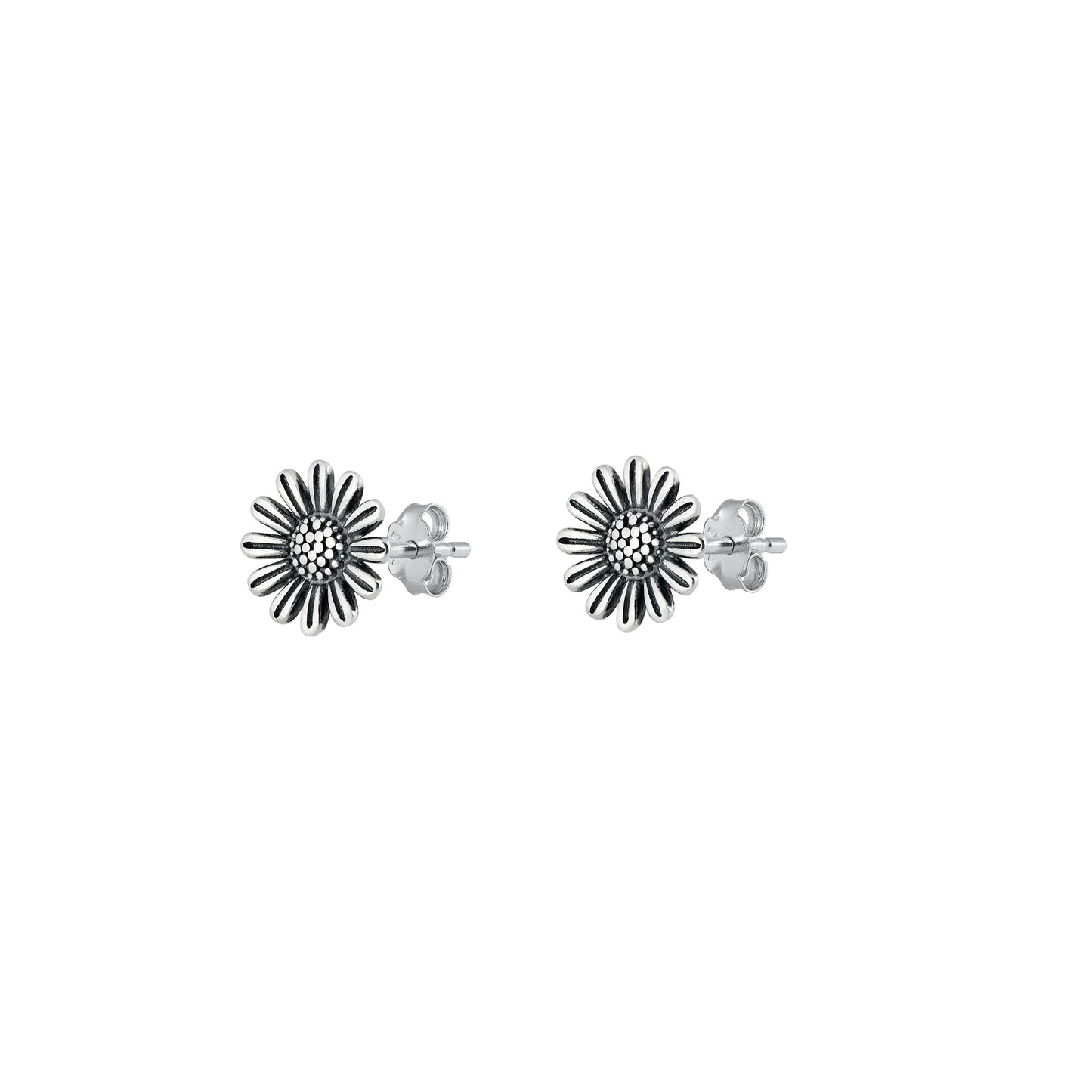 Silver Stud Earrings - Daisy