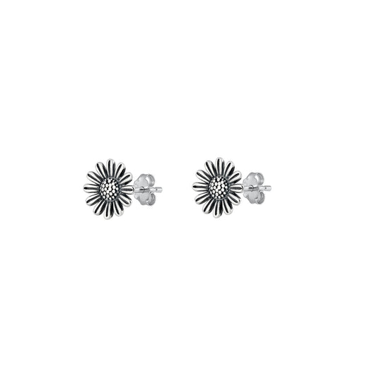 Silver Stud Earrings - Daisy