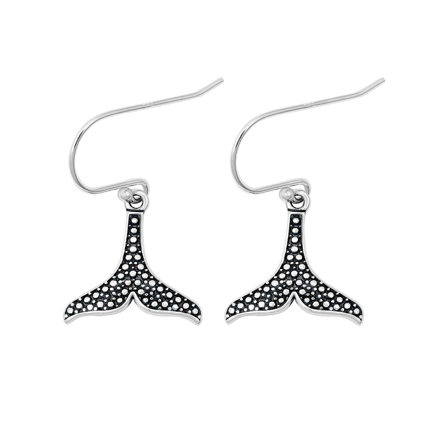 Silver Earrings - Whale Tail