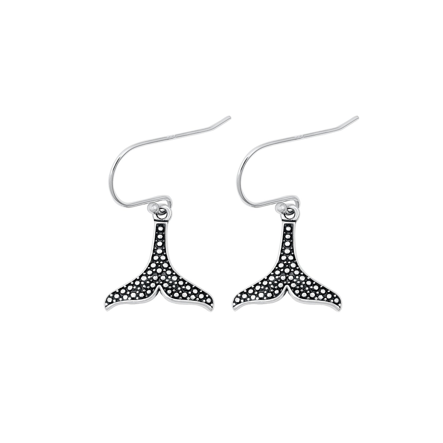 Silver Earrings - Whale Tail