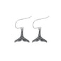 Silver Earrings - Whale Tail