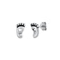 Silver Stud Earrings - Foot Print