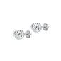 Silver Stud Earrings - Fire