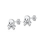 Silver Stud Earrings - Skull