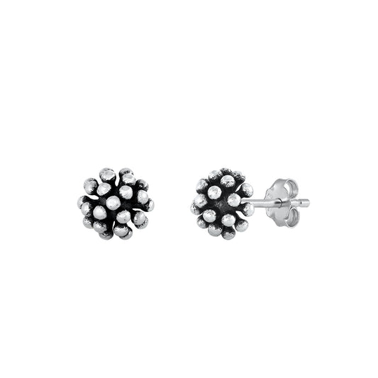 Silver Stud Earrings - Bali Style