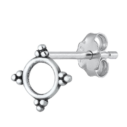 Silver Stud Earrings - Bali