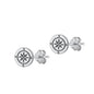 Silver Stud Earrings - Compass